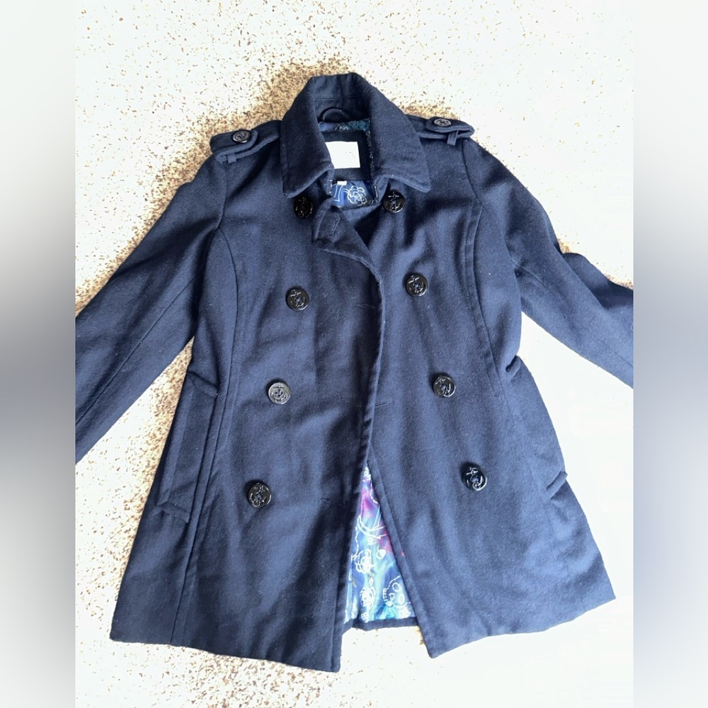 dELiAs navy blue peacoat S